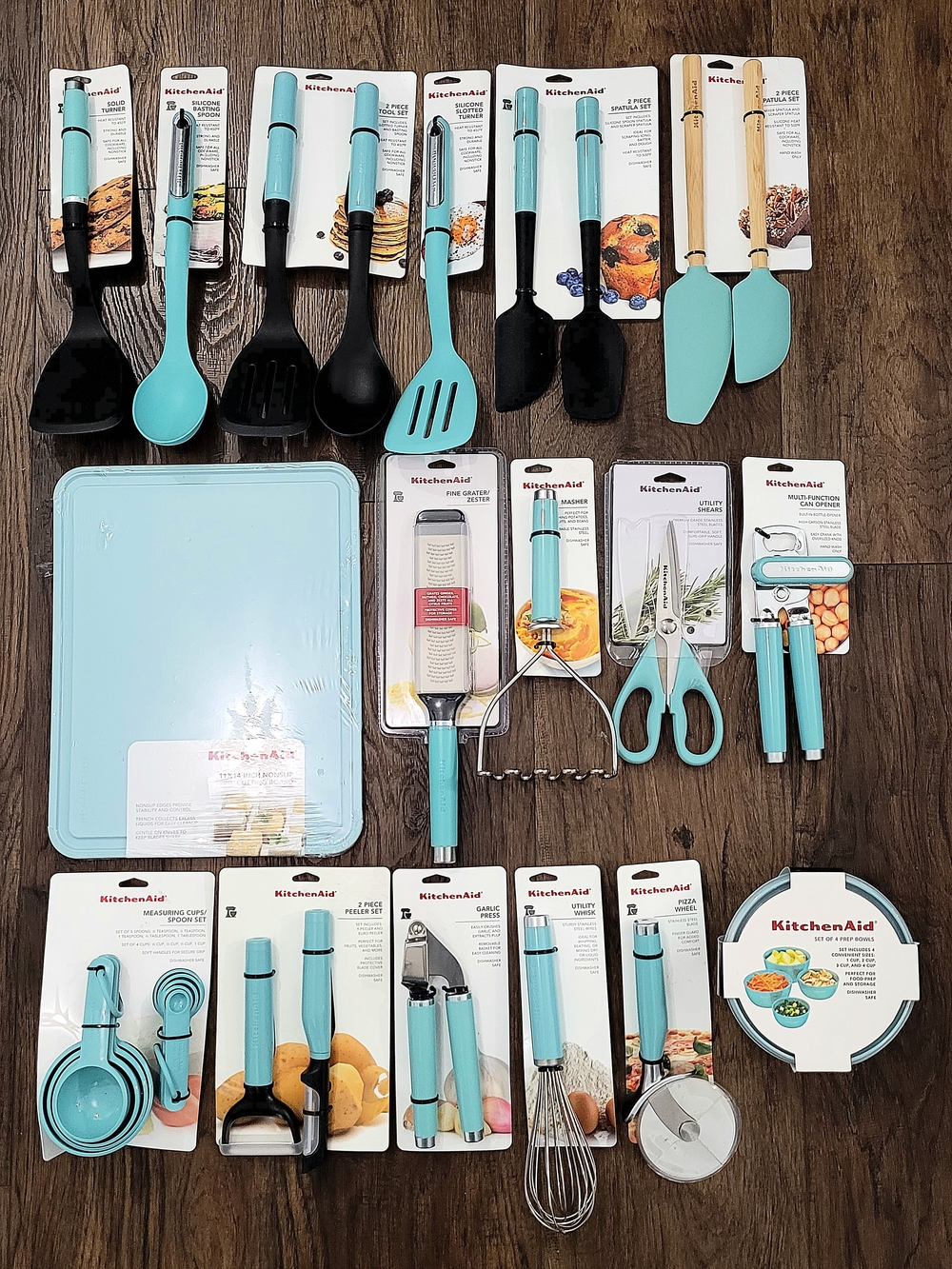 KitchenAid 32-Piece Aqua-Sky-Blue Utensil Set
